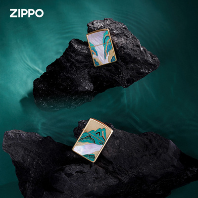 私人定制zippo芝宝正版打火机旗舰店官网神韵山水原创中国风  